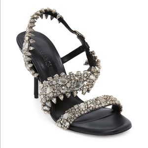 Alexander McQueen Crystal-Embellished High-Heel Sandals